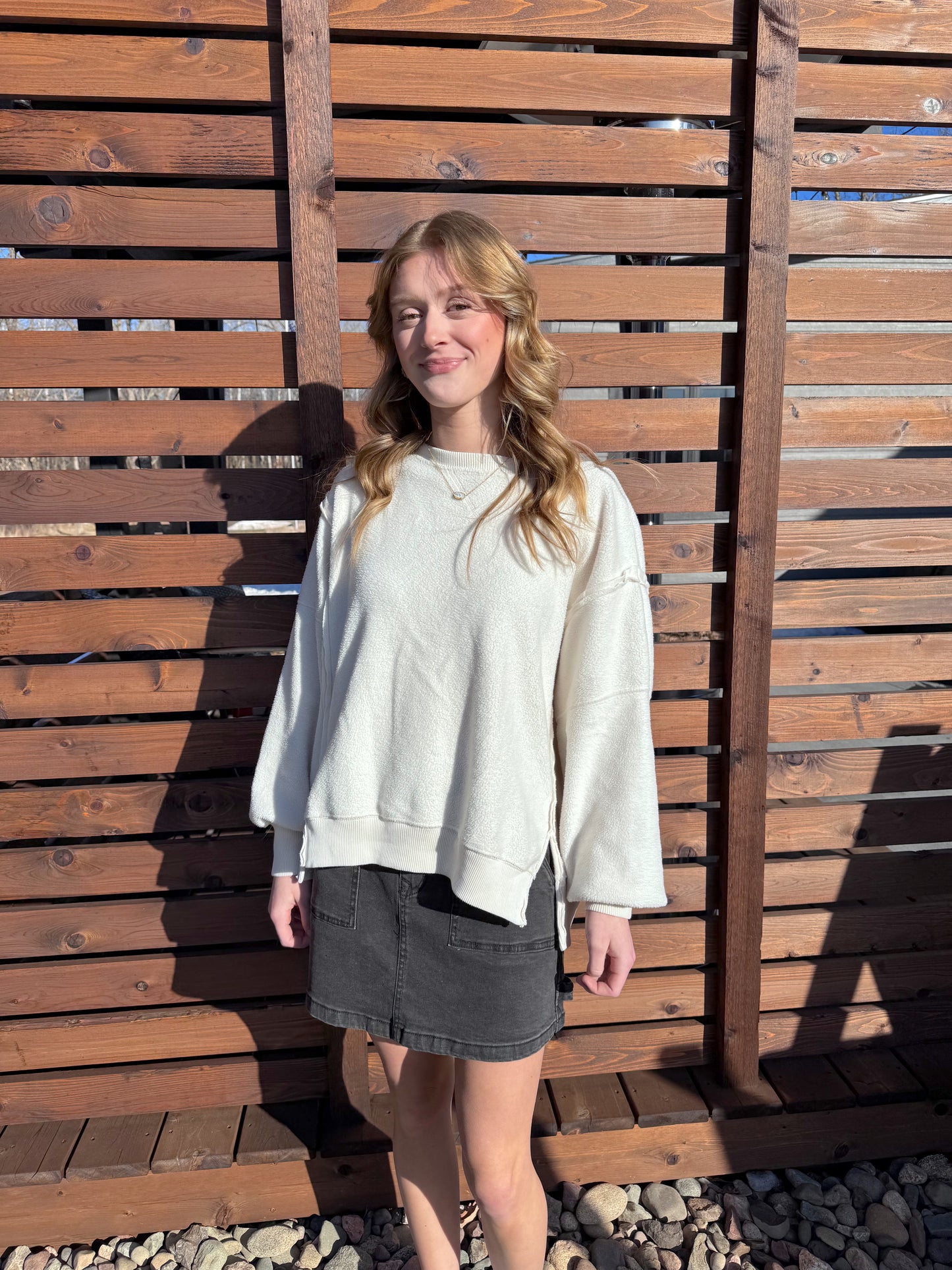 Tess Cargo Denim Mini Skirt - Black