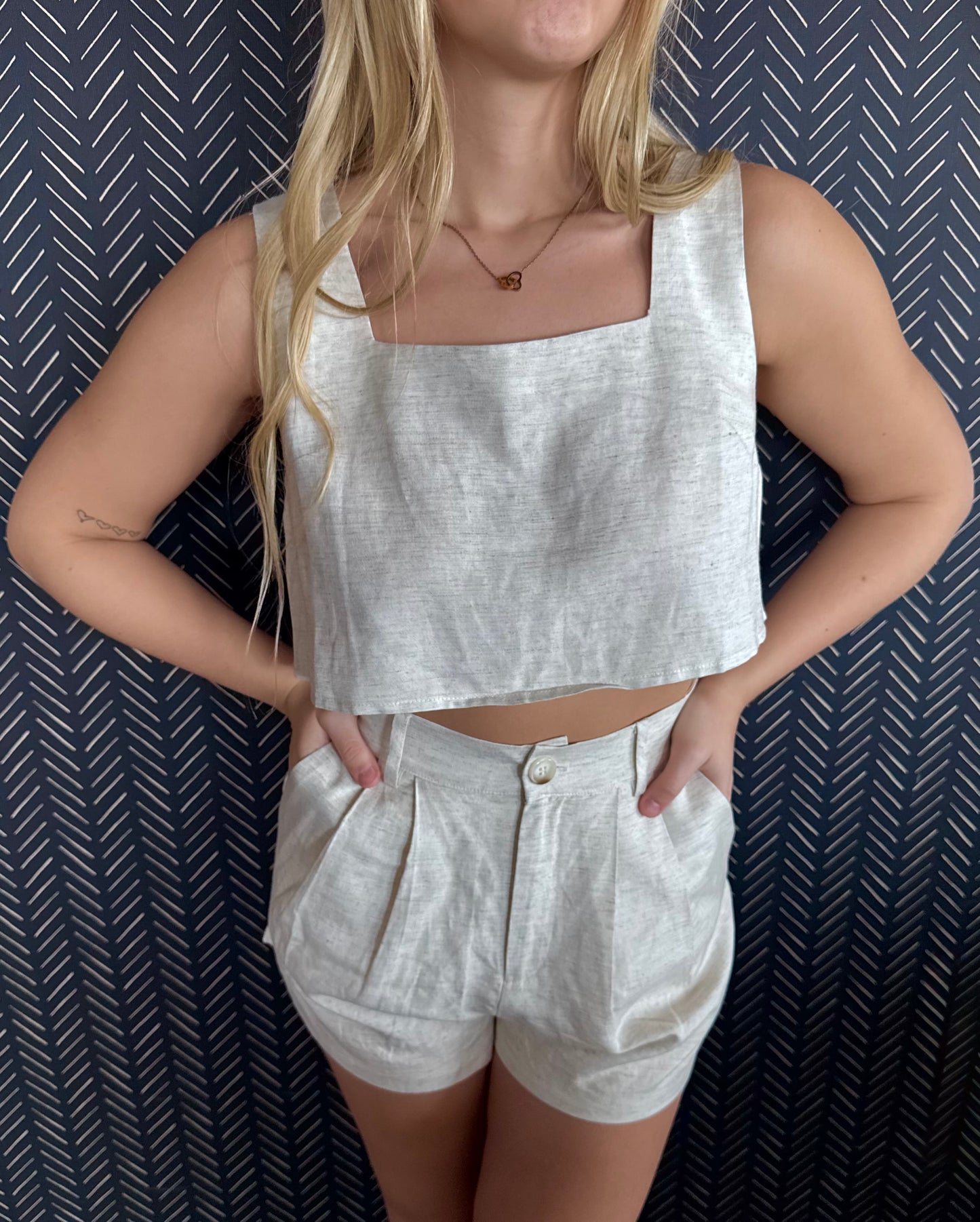 Sunbeam Crop Top and Shorts Set
