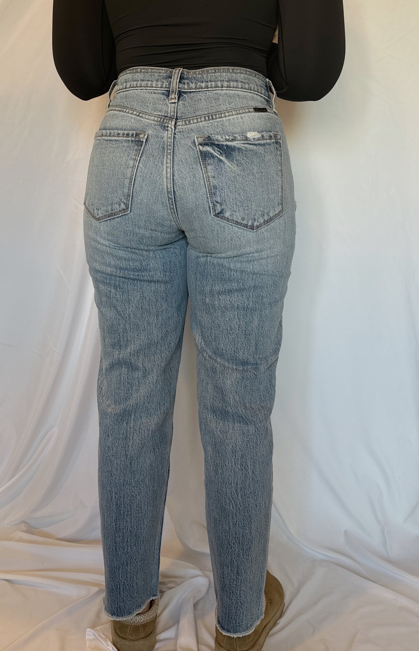 Kancan Ultra High Rise Distressed Straight Jeans