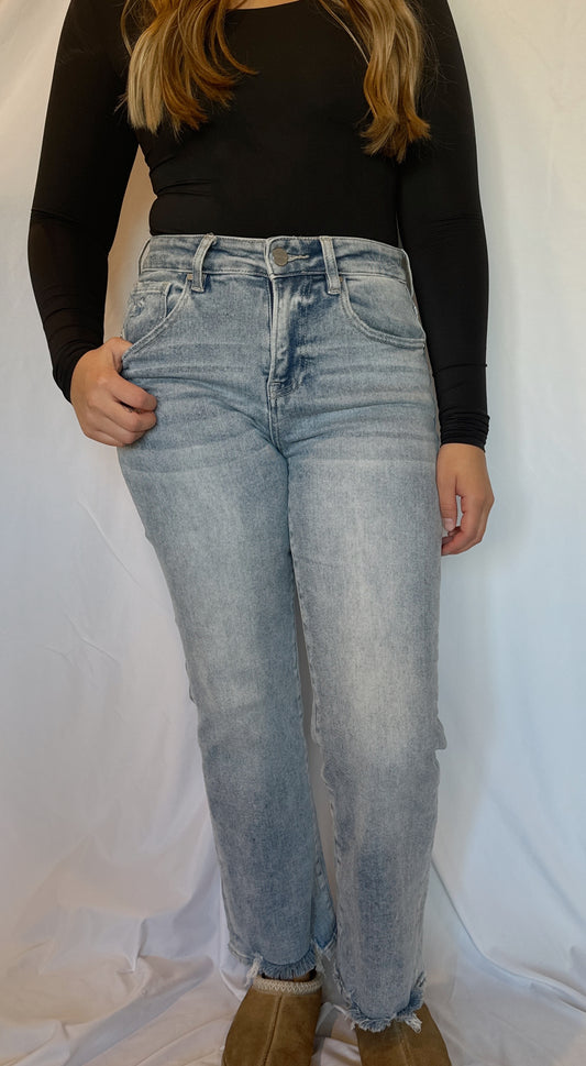 RISEN Full Size High Rise Straight Jeans