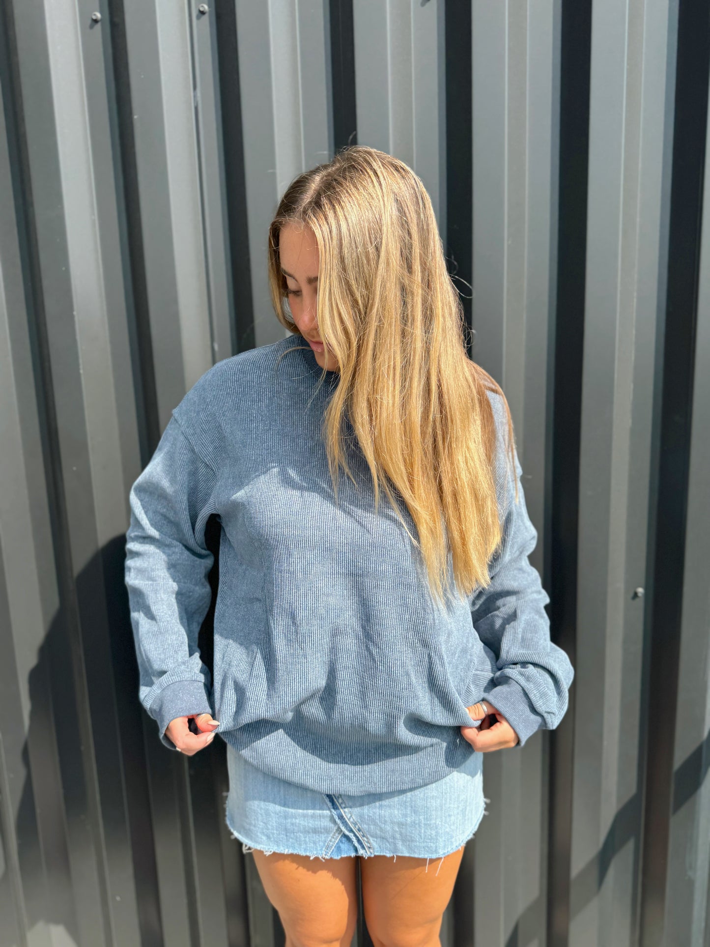 Isla Ribbed Knit Sweatshirt ❀