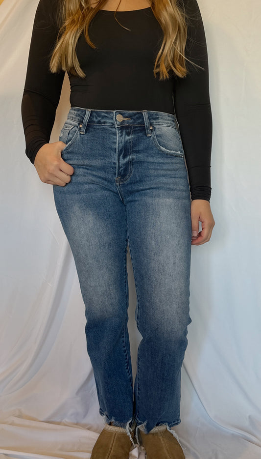 RISEN High Rise Straight Jeans