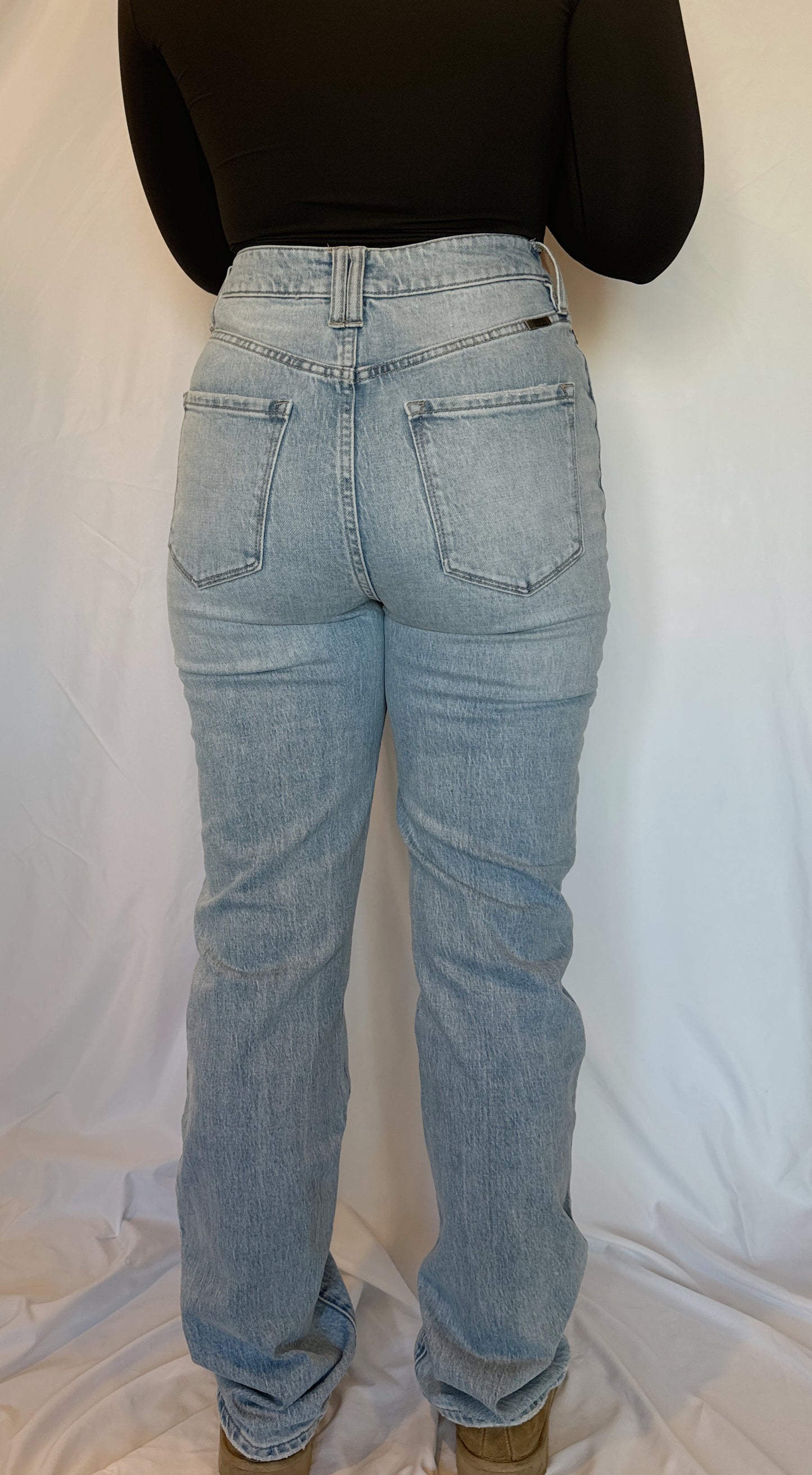 Kancan Distressed High Waist Straight Jeans