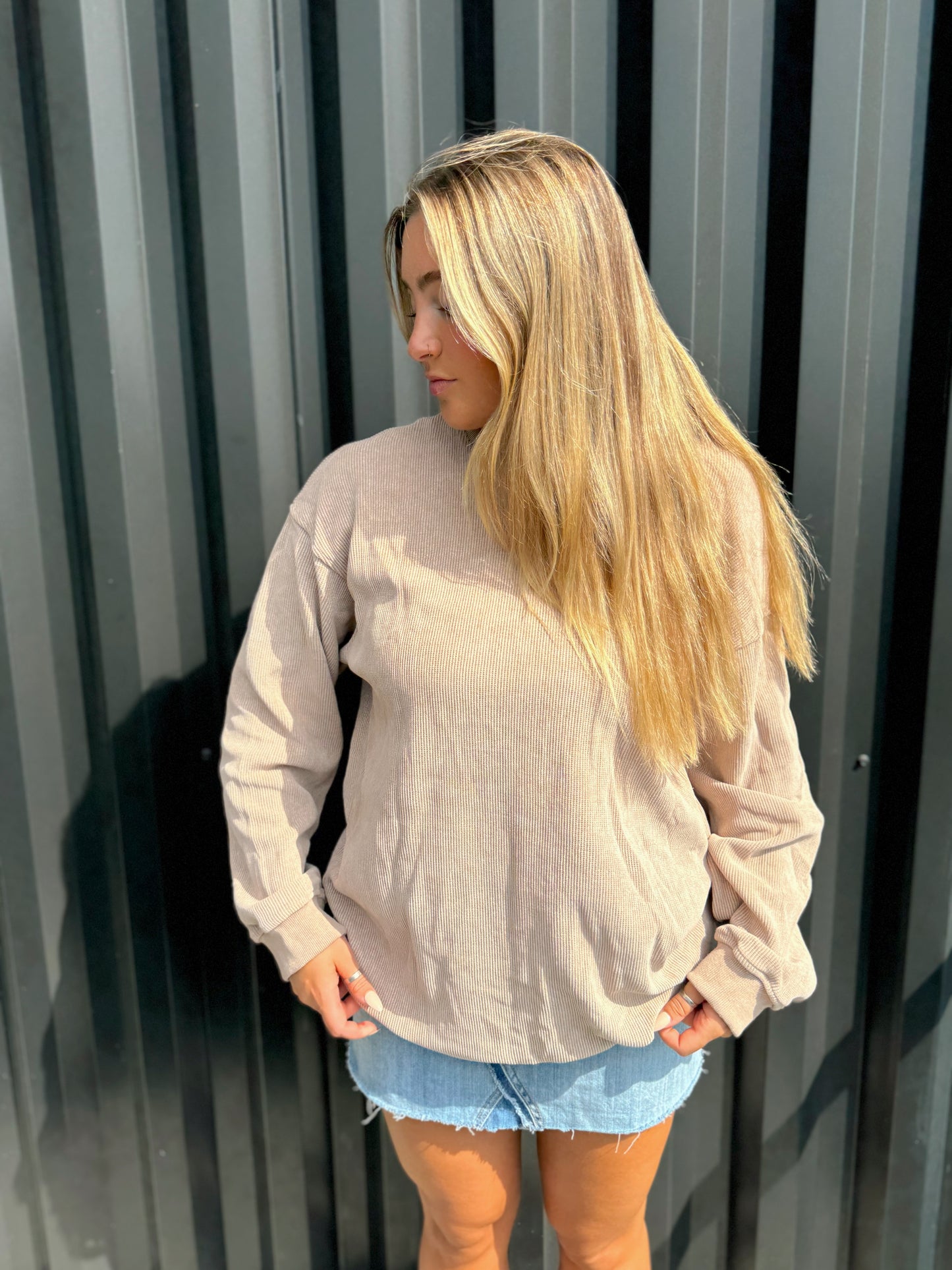 Isla Ribbed Knit Sweatshirt ❀