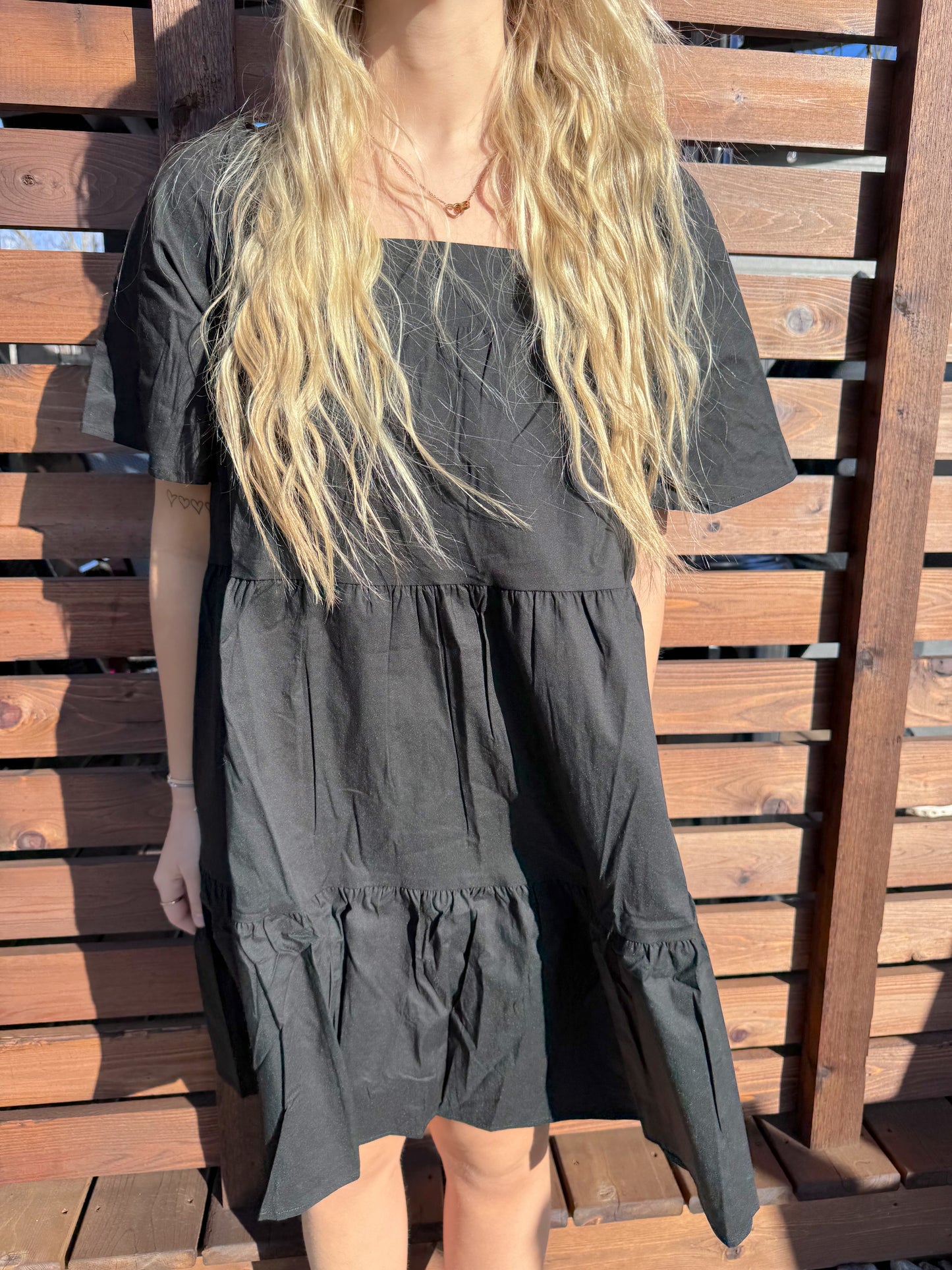 Sage Square Neck Dress