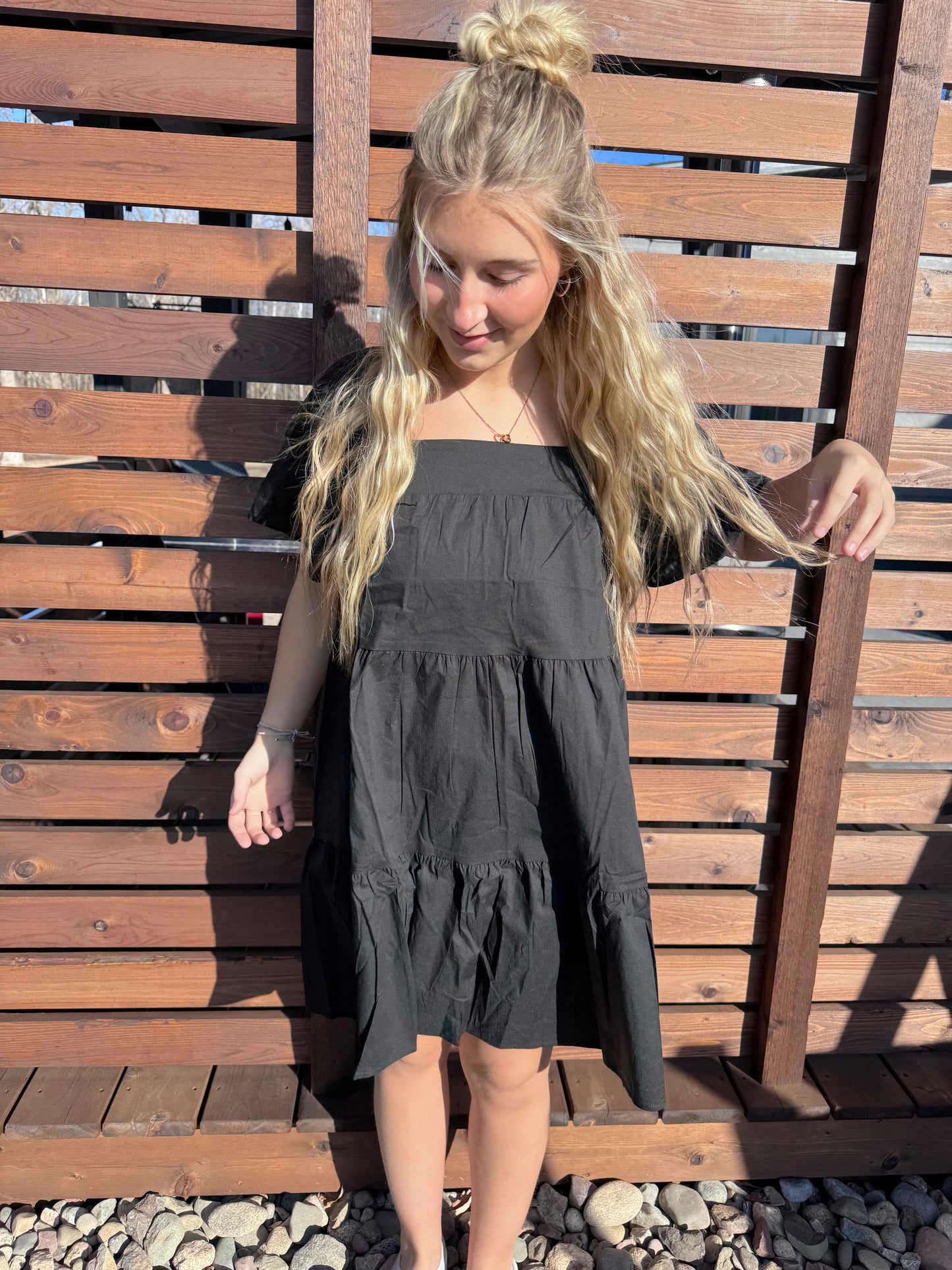 Sage Square Neck Dress